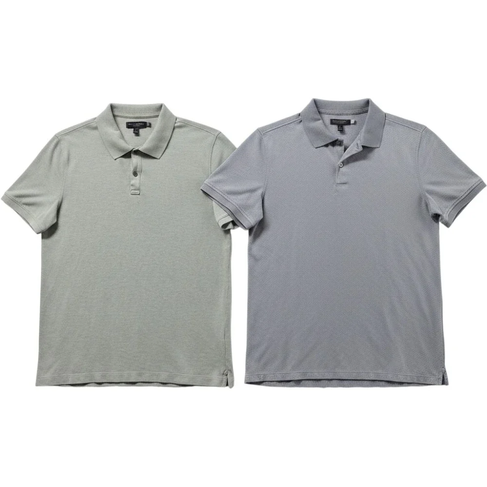 Banana Republic Mens Luxury Touch Performance Polo Shirt Lot 2 Sage Green Grey M